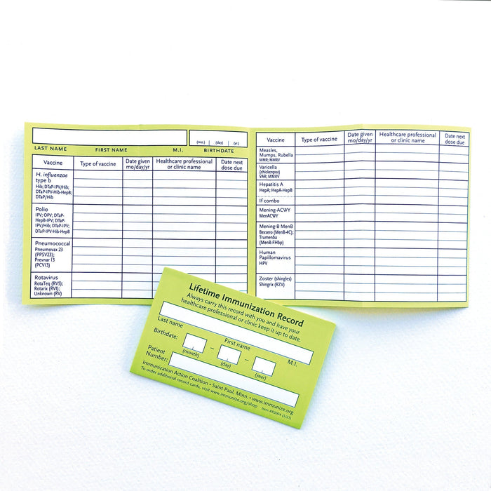 Immunization Record Cards