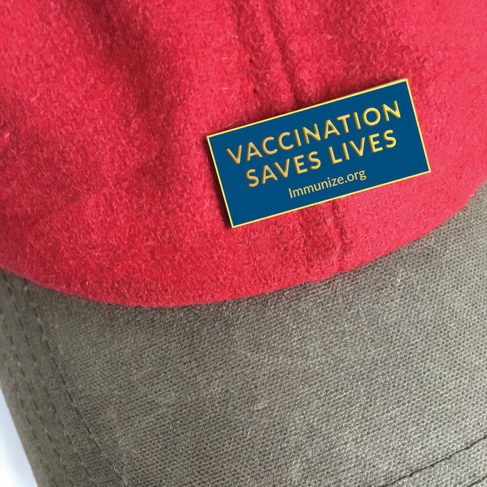 "Vaccination Saves Lives" Double Pin Back