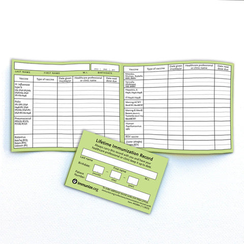 Recall Roster Wallet Sized Wallet-Sized Lifetime Immunization Record Cards (Box of 250)– Immunize.org
